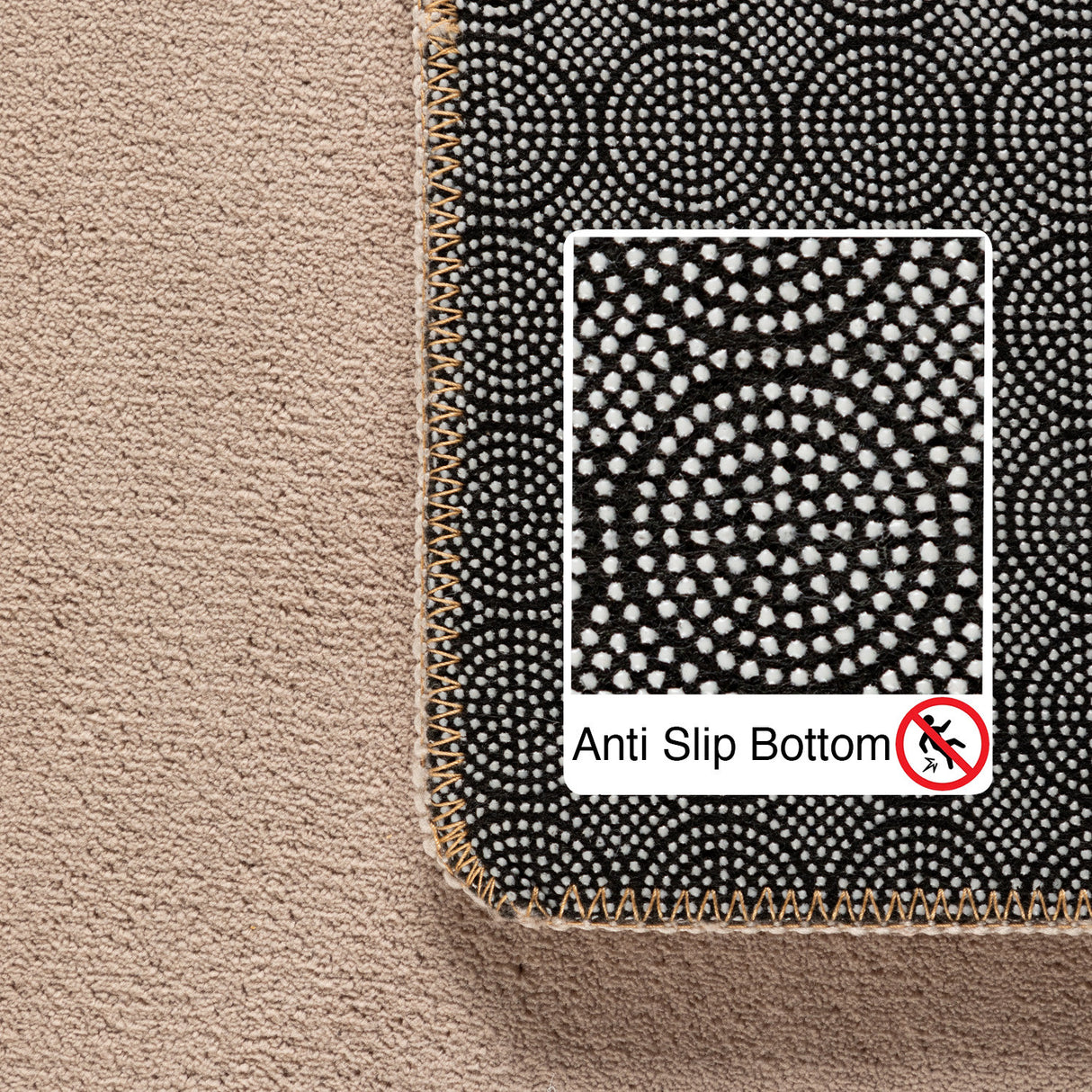 Laura 5400 Beige – Pflegeleichter Uni Teppich mit rutschfester Rückseite