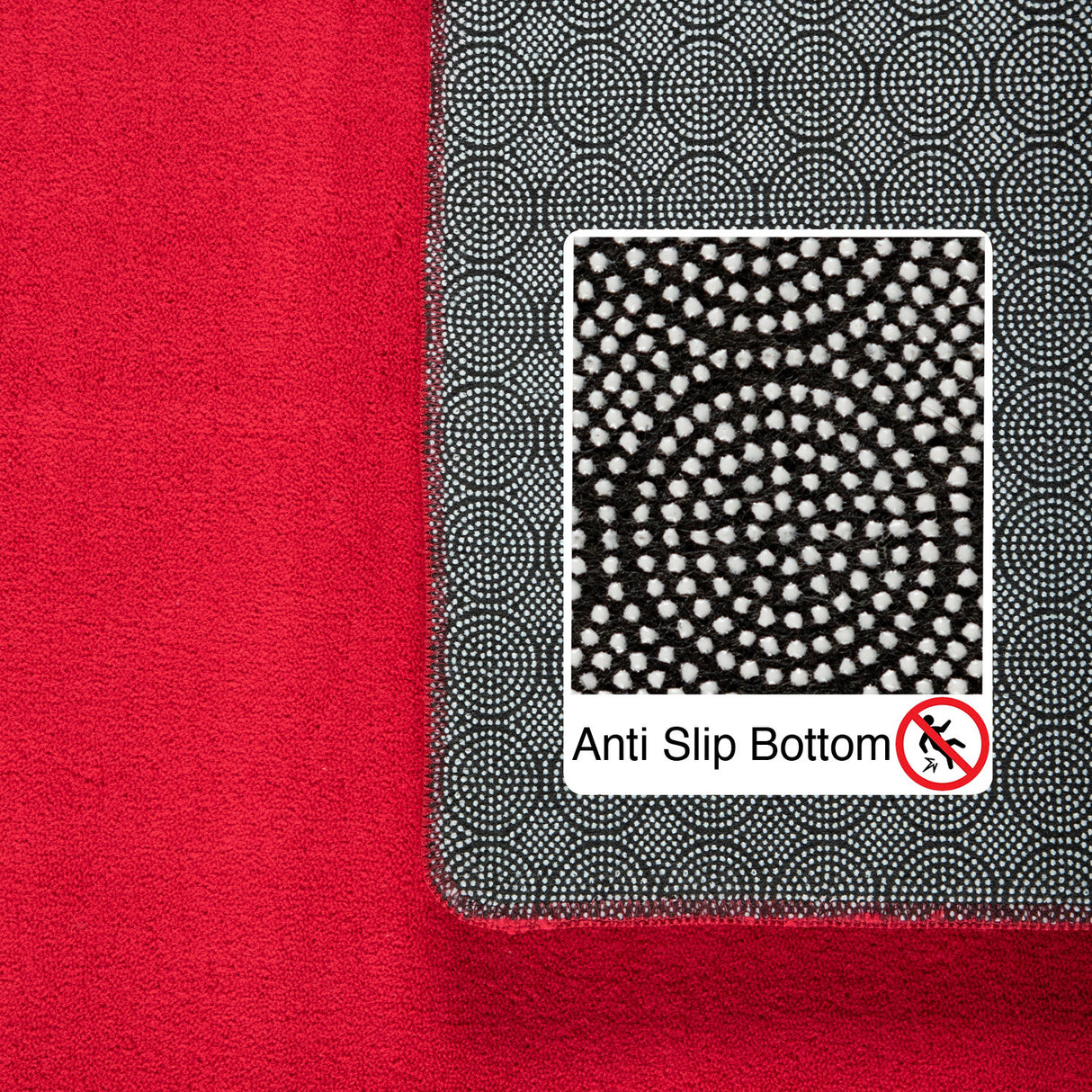 Laura 5400 Rot – Pflegeleichter Uni Teppich mit rutschfester Rückseite