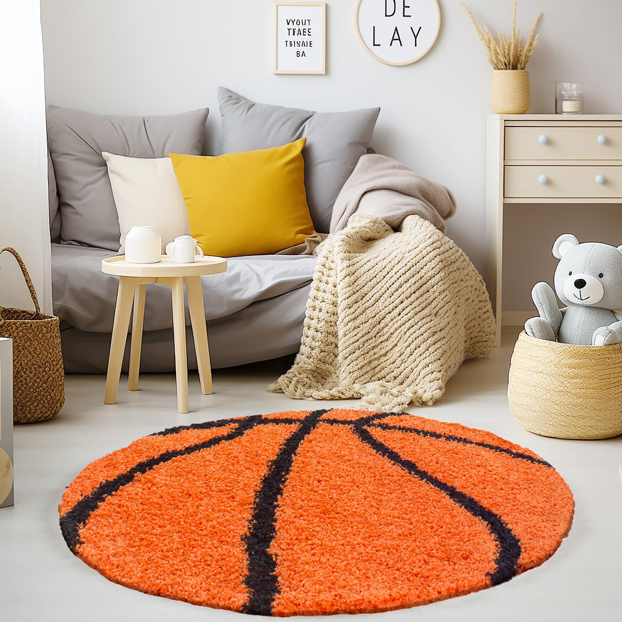 Ball 6002 Orange – Hochflor Shaggy Teppich für extra Komfort