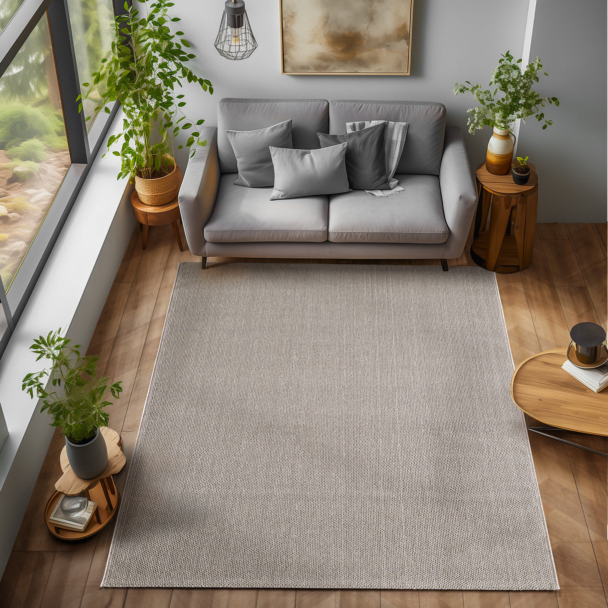 Eliz 4300 Brown – Modern solid-color rug for peace & harmony