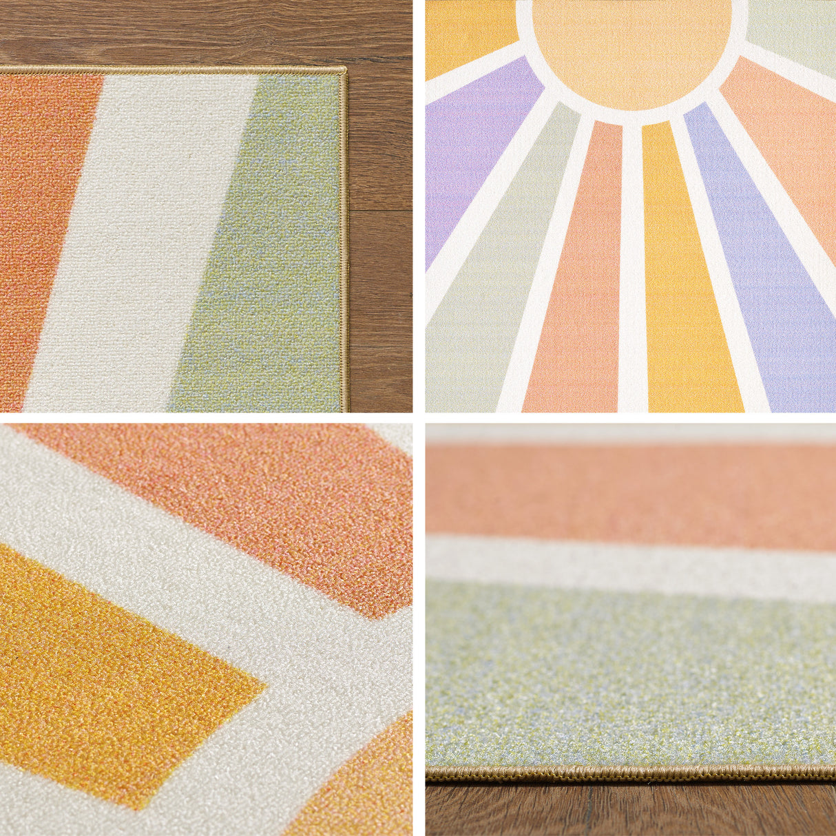 Diva 2020 Multi – Kinder Teppich – Rutschfester Kinderteppich mit weicher Oberfläche