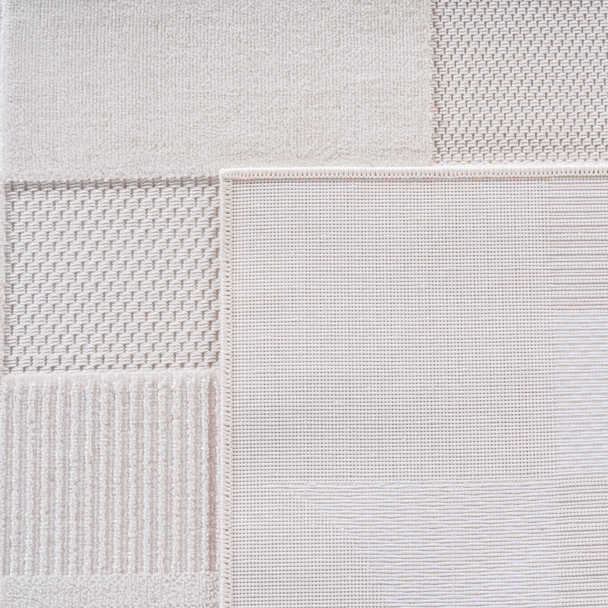 Belle 1651 Creme – 3D Effekt Teppich mit moderner Struktur