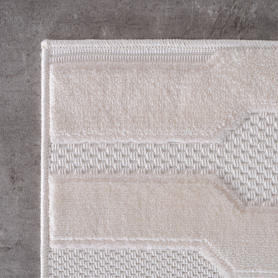 Belle 1654 Creme – 3D Effekt Teppich mit moderner Struktur