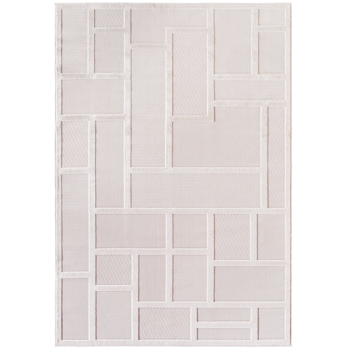 Belle 1657 Creme – 3D Effekt Teppich mit moderner Struktur