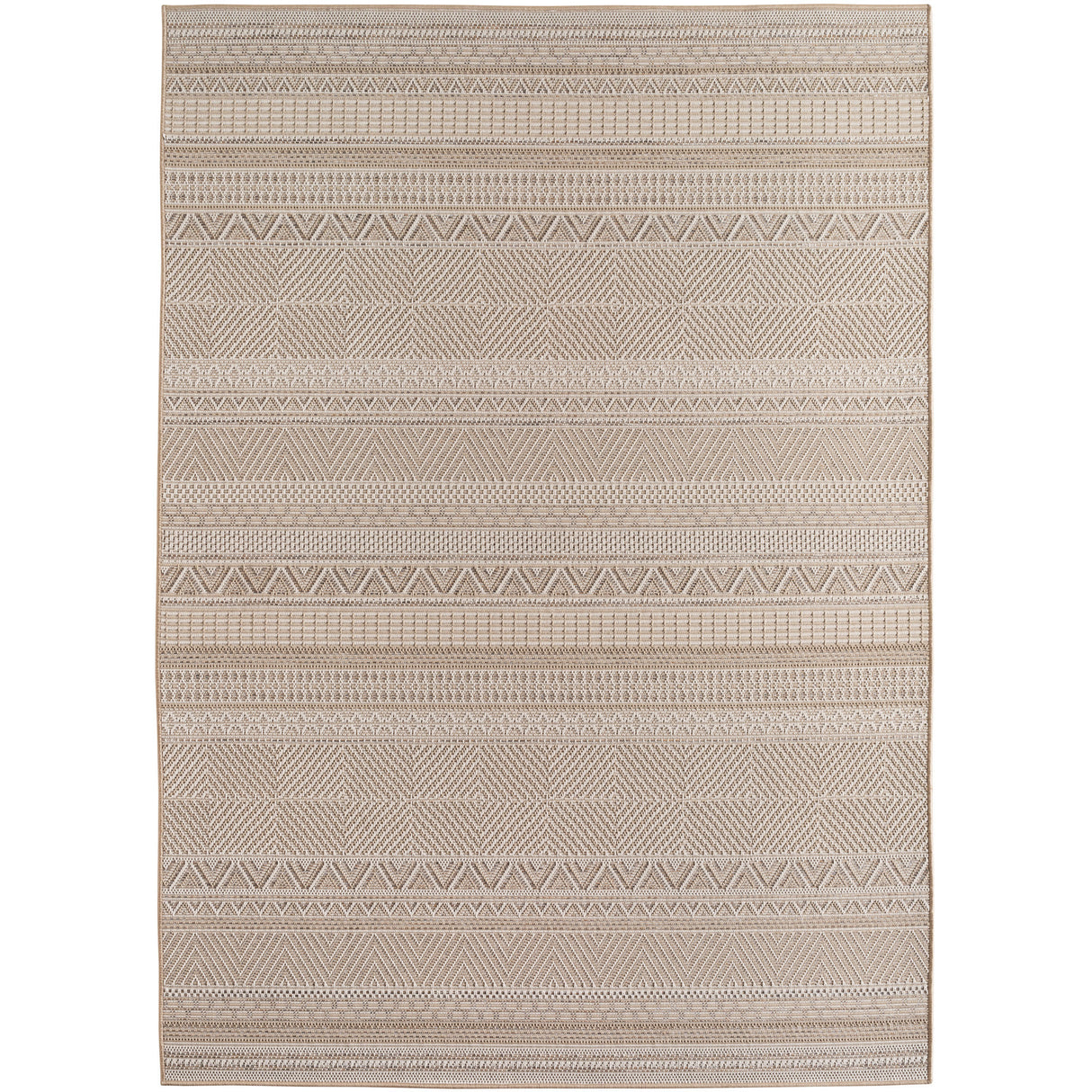 Arsen 1303 Beige – Wetterfester Teppich für Innen- & Außenbereiche