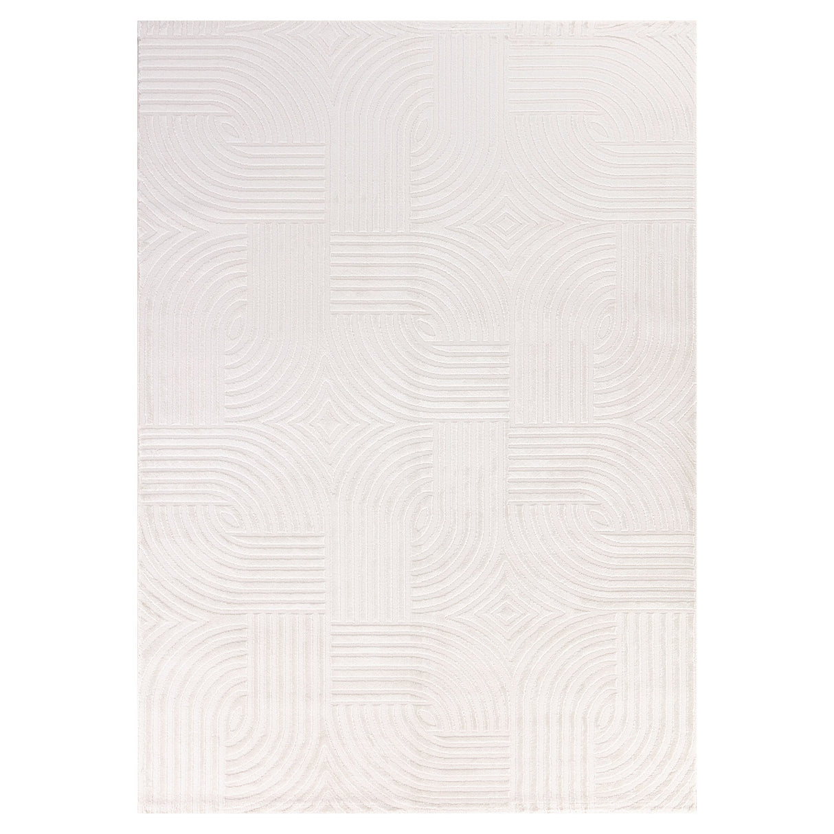 Bellino 1112 Creme – 3D Effekt Teppich mit moderner Struktur