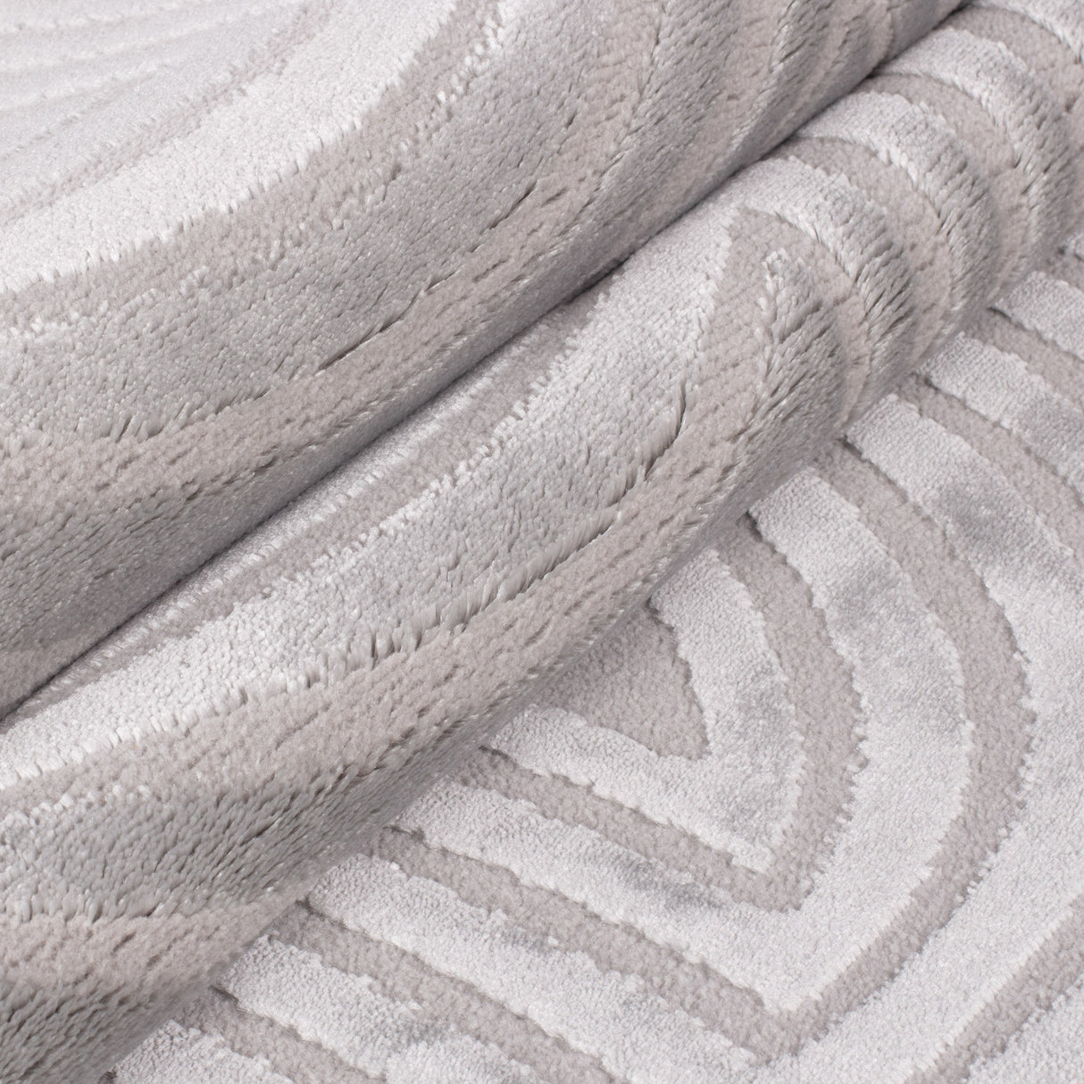 Bellino 1113 Silber – 3D Effekt Teppich mit moderner Struktur