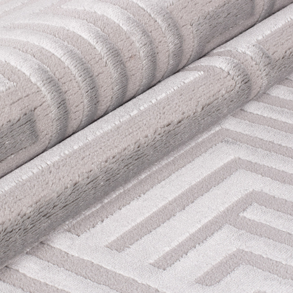 Bellino 1114 Silber – 3D Effekt Teppich mit moderner Struktur