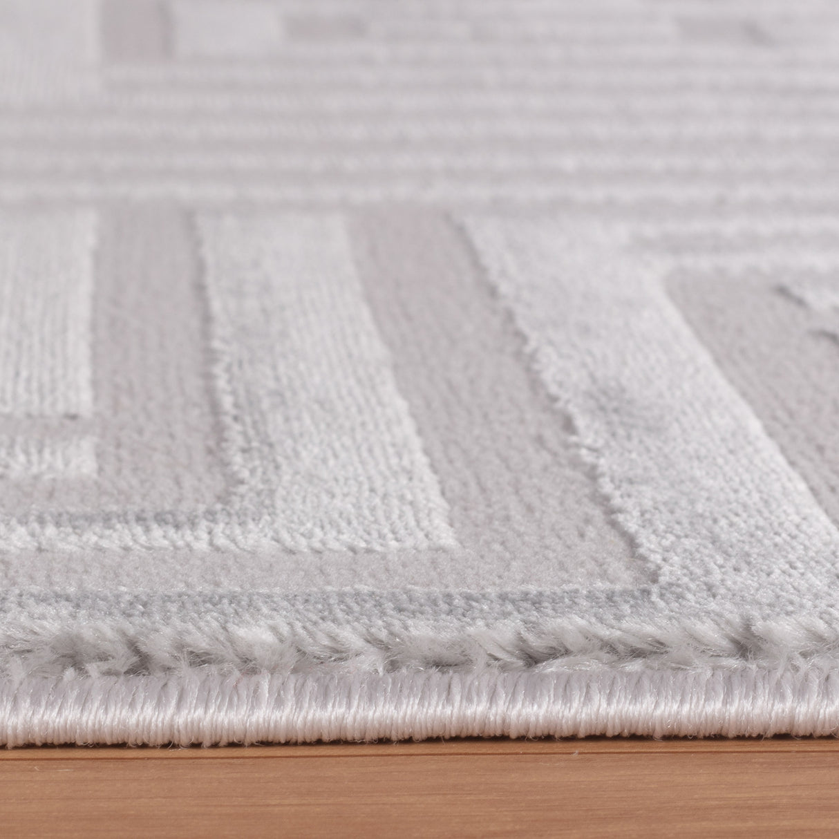 Bellino 1114 Silber – 3D Effekt Teppich mit moderner Struktur