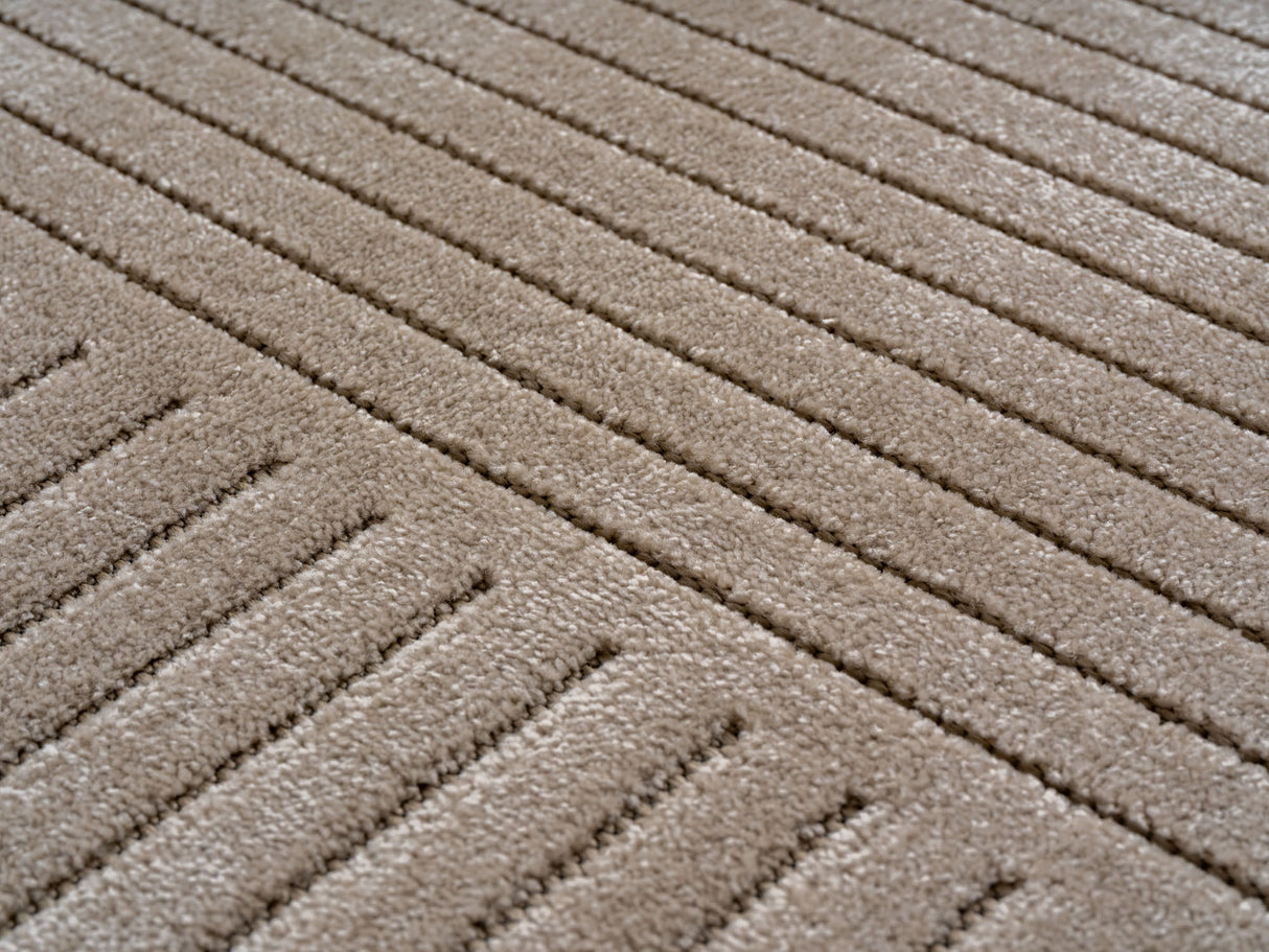 Melodie 1202 Beige – 3D Effekt Teppich mit moderner Struktur