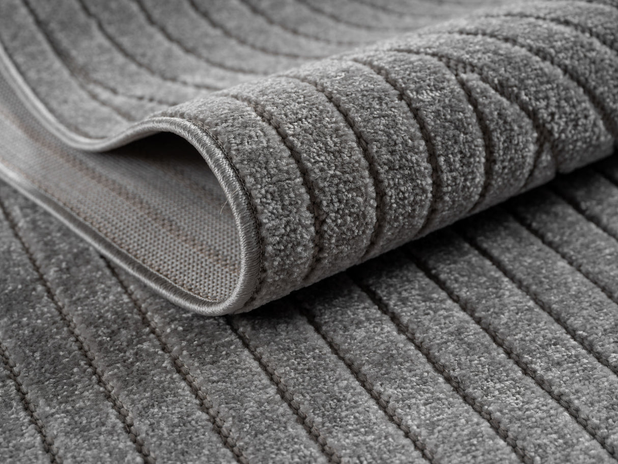 Melodie 1201 Silber – 3D Effekt Teppich mit moderner Struktur