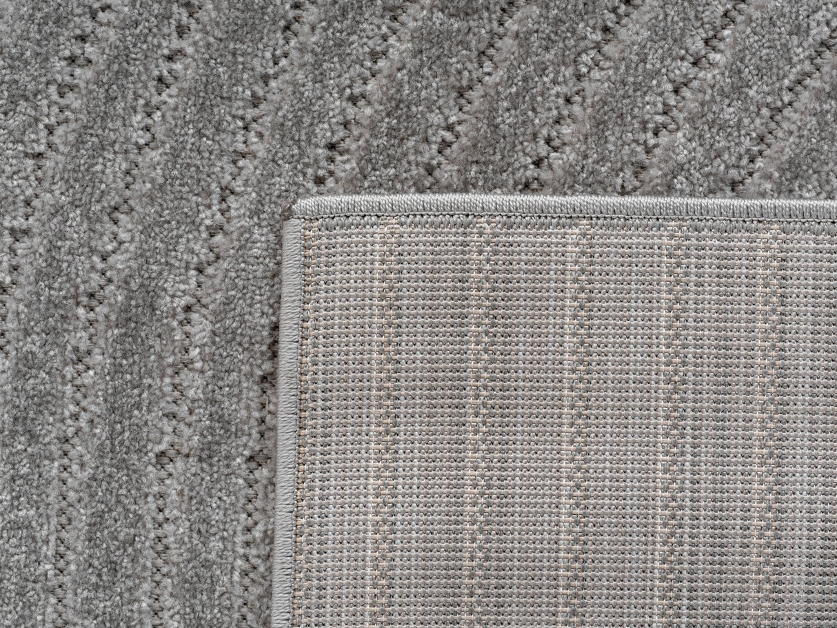 Melodie 1201 Silber – 3D Effekt Teppich mit moderner Struktur