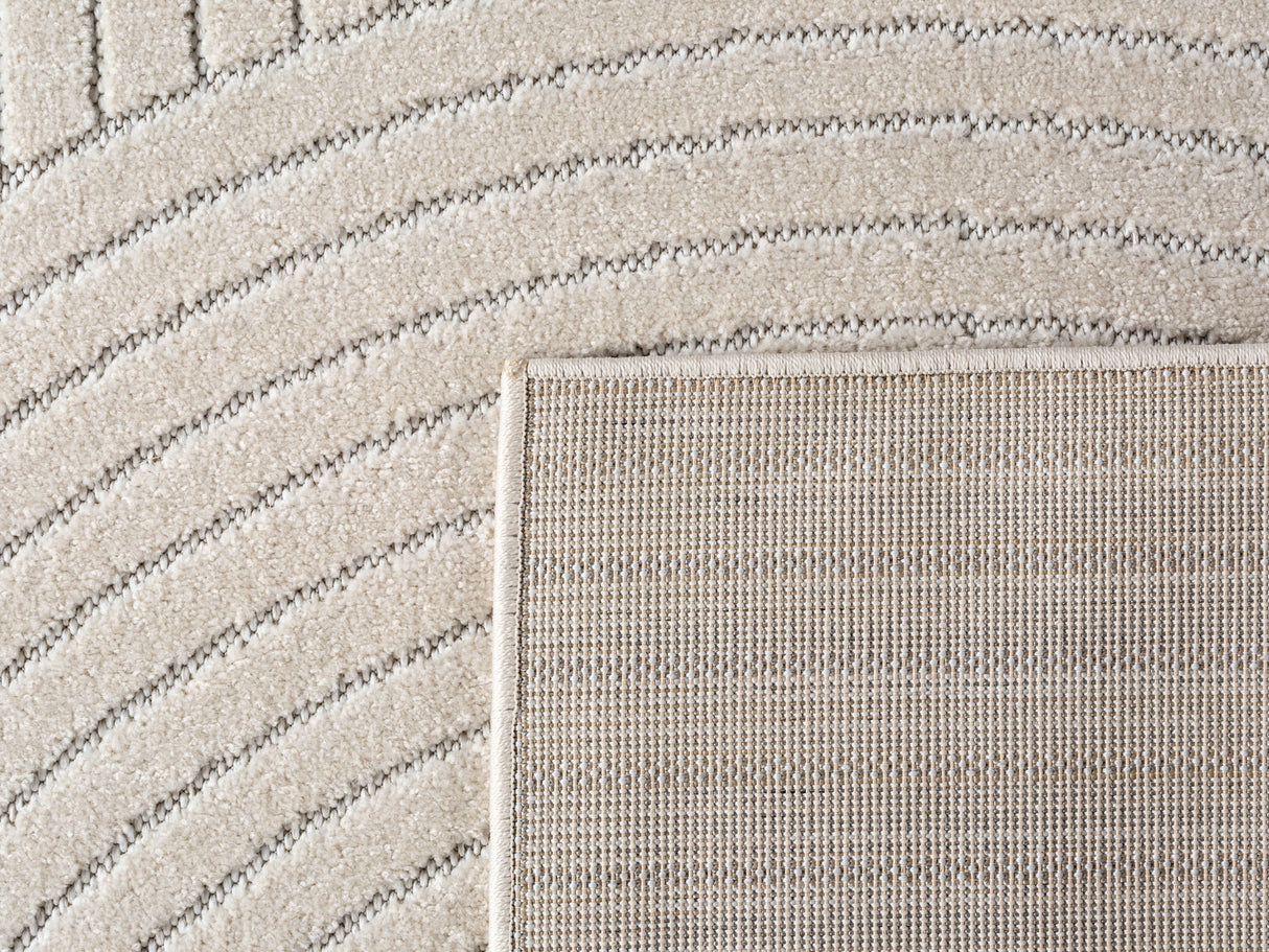 Melodie 1201 Creme – 3D Effekt Teppich mit moderner Struktur