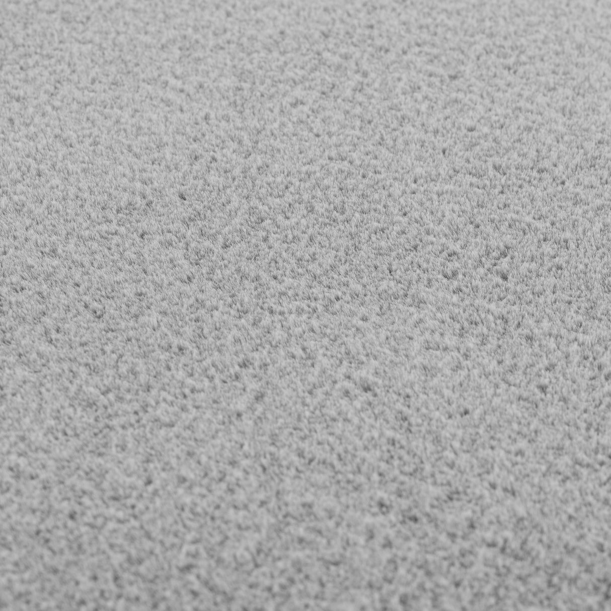 Nora 1400 Silber – Moderner Uni Teppich mit rutschfester Filz-Rückseite