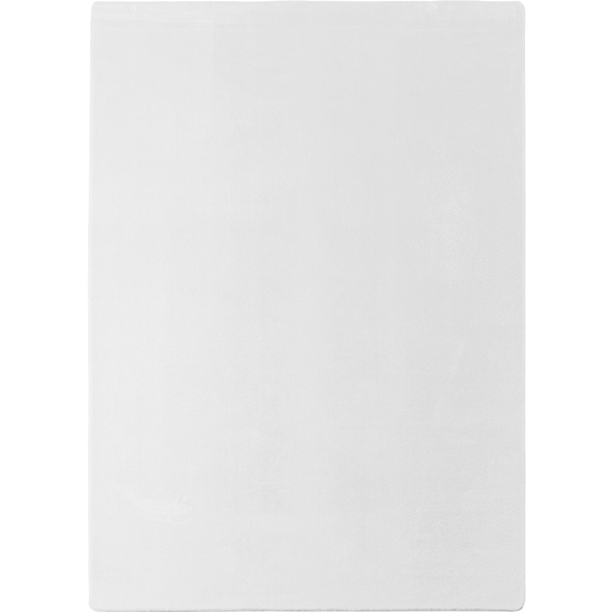 Nora 1400 Weiß – Moderner Uni Teppich mit rutschfester Filz-Rückseite