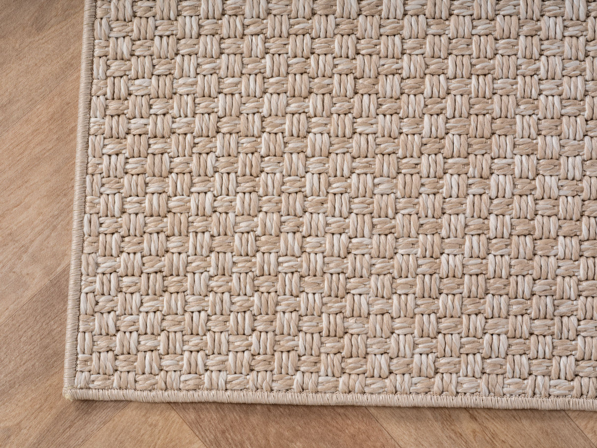 Ritim 1901 Beige – Wetterfester Indoor- & Outdoor-Teppich mit robuster Struktur