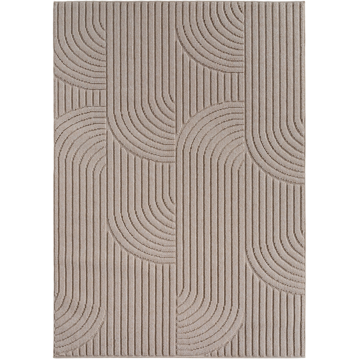 Mimoza 2201 Beige – Moderner Uni Teppich mit zeitlosem Design