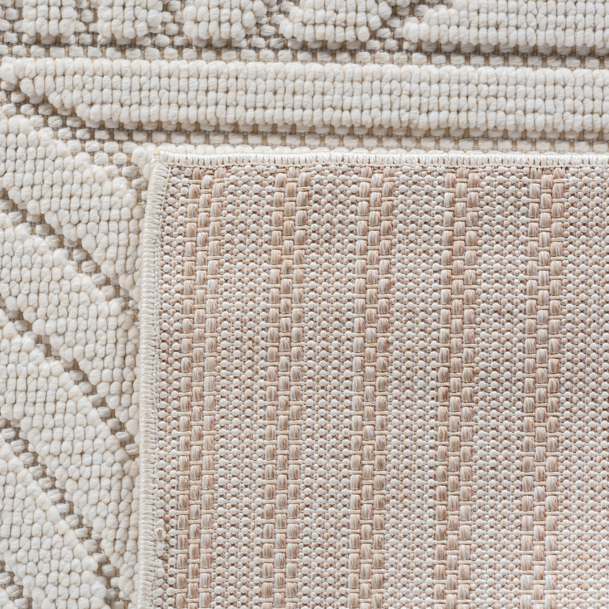 Mimoza 2201 Creme – Moderner Uni Teppich mit zeitlosem Design