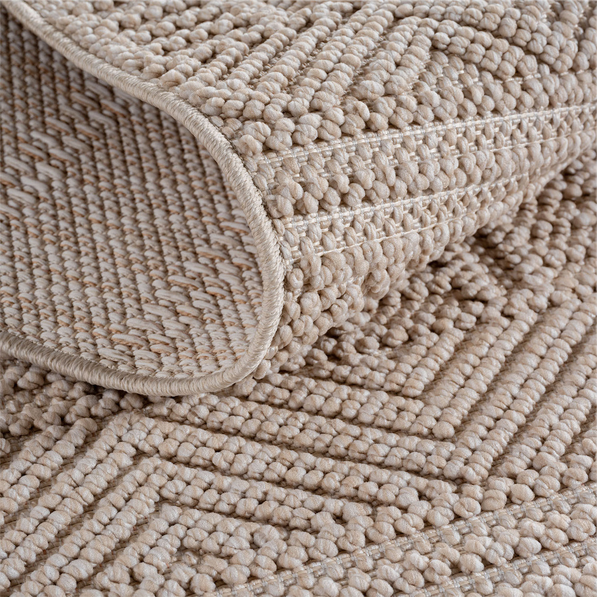 Mimoza 2202 Beige – Moderner Uni Teppich mit zeitlosem Design