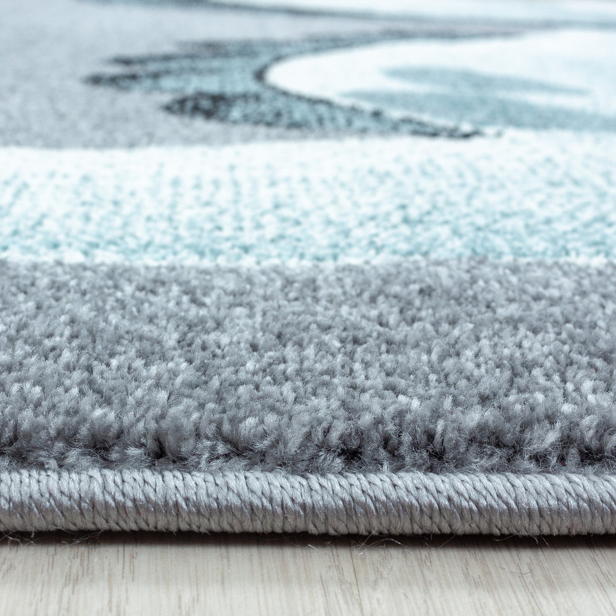 Stern 840 Blau – Kinder Teppich – Weicher Kinderteppich für Spiel- und Wohlfühlbereiche