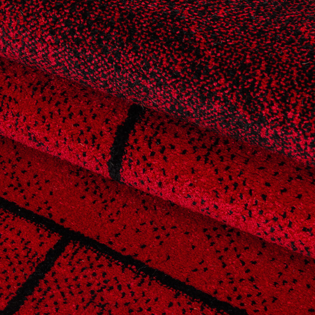 Alfa 1110 Rot – Moderner Uni Teppich mit zeitlosem Design