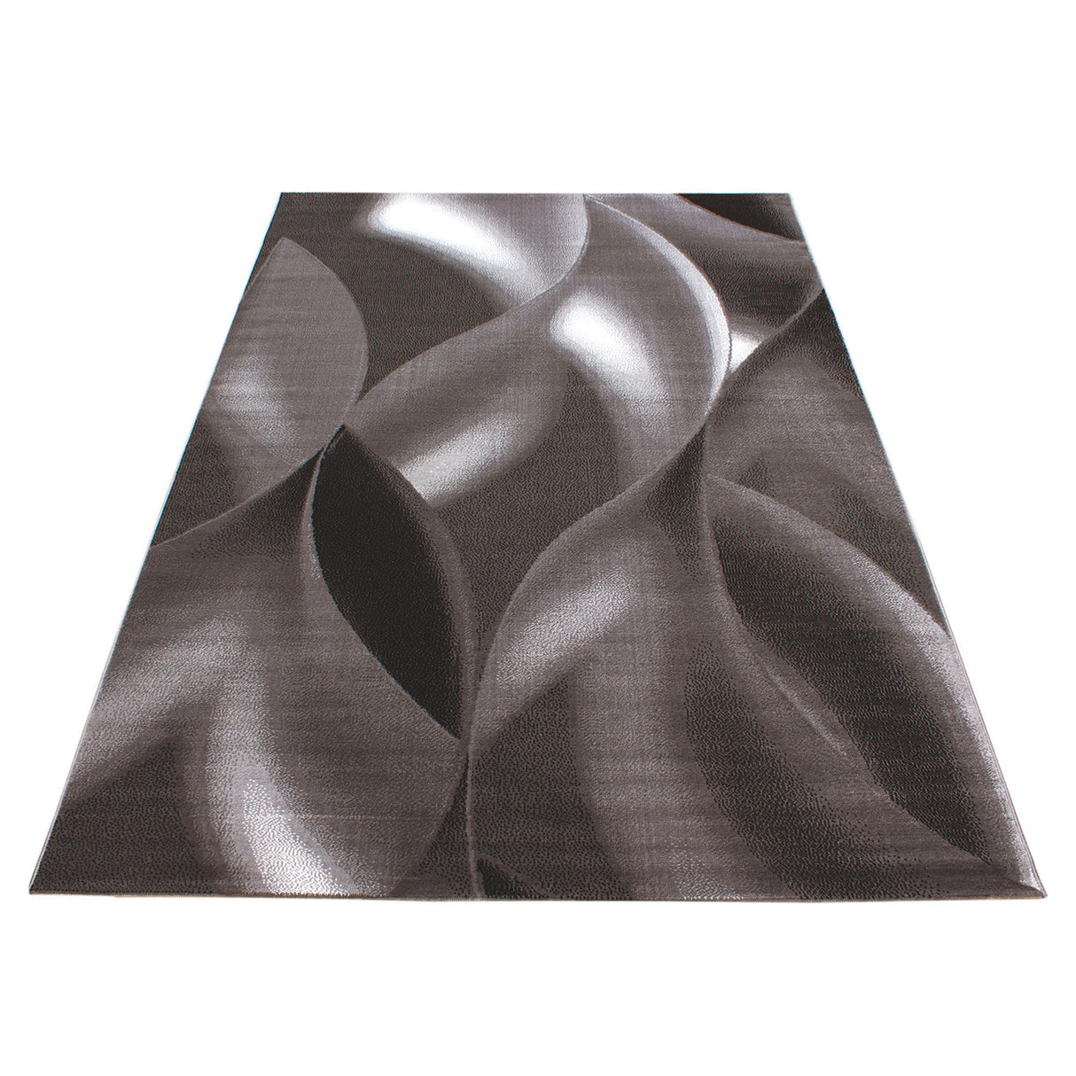 Nour 8008 Braun – Moderner Uni Teppich mit zeitlosem Design