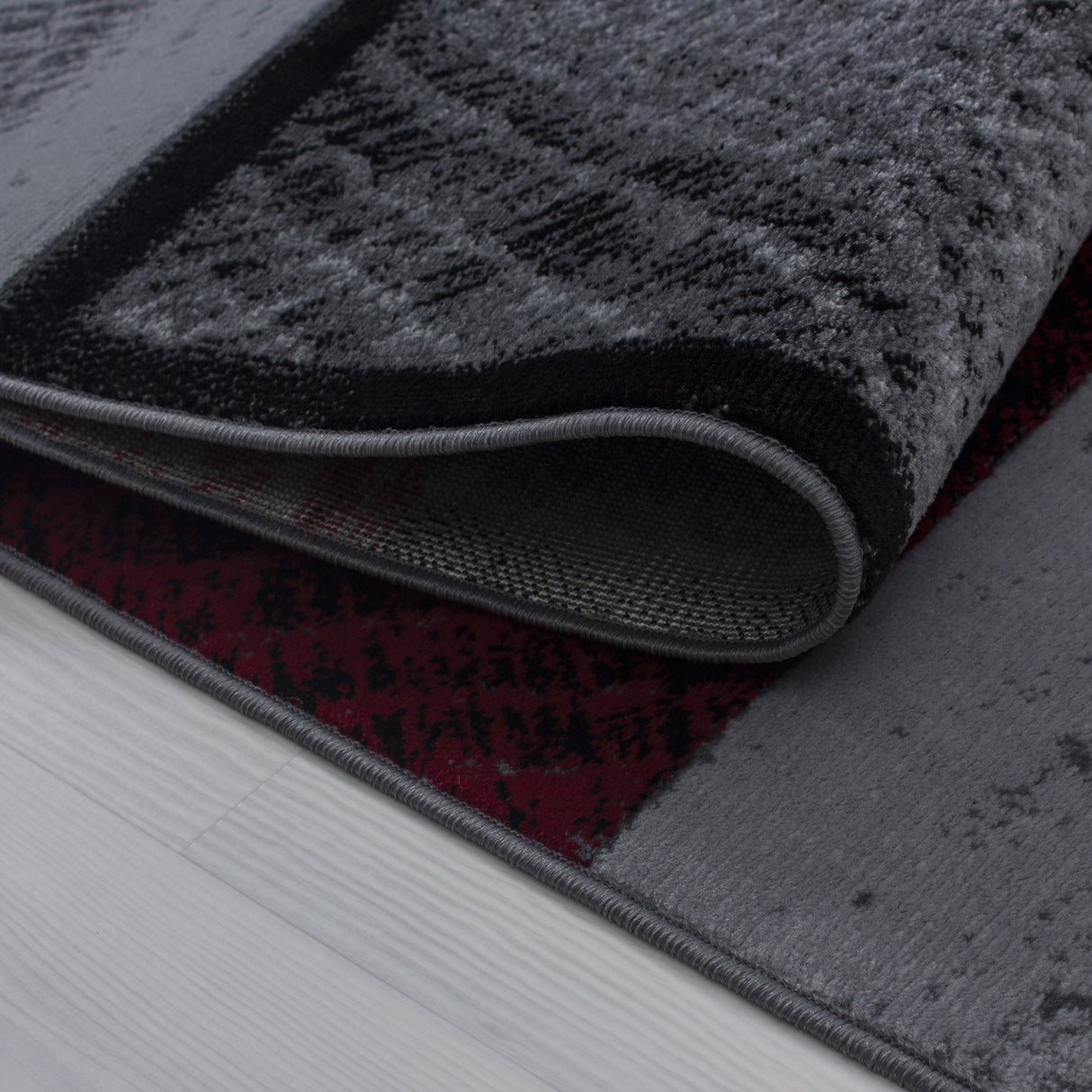 Nour 8003 Rot – Moderner Uni Teppich mit zeitlosem Design