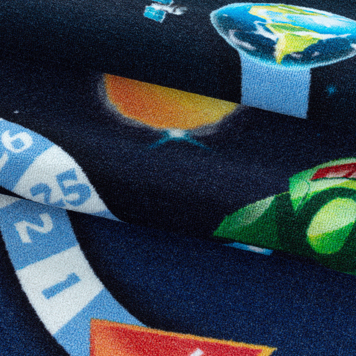 Diva 2910 Marineblau – Kinder Teppich – Rutschfester Kinderteppich mit weicher Oberfläche