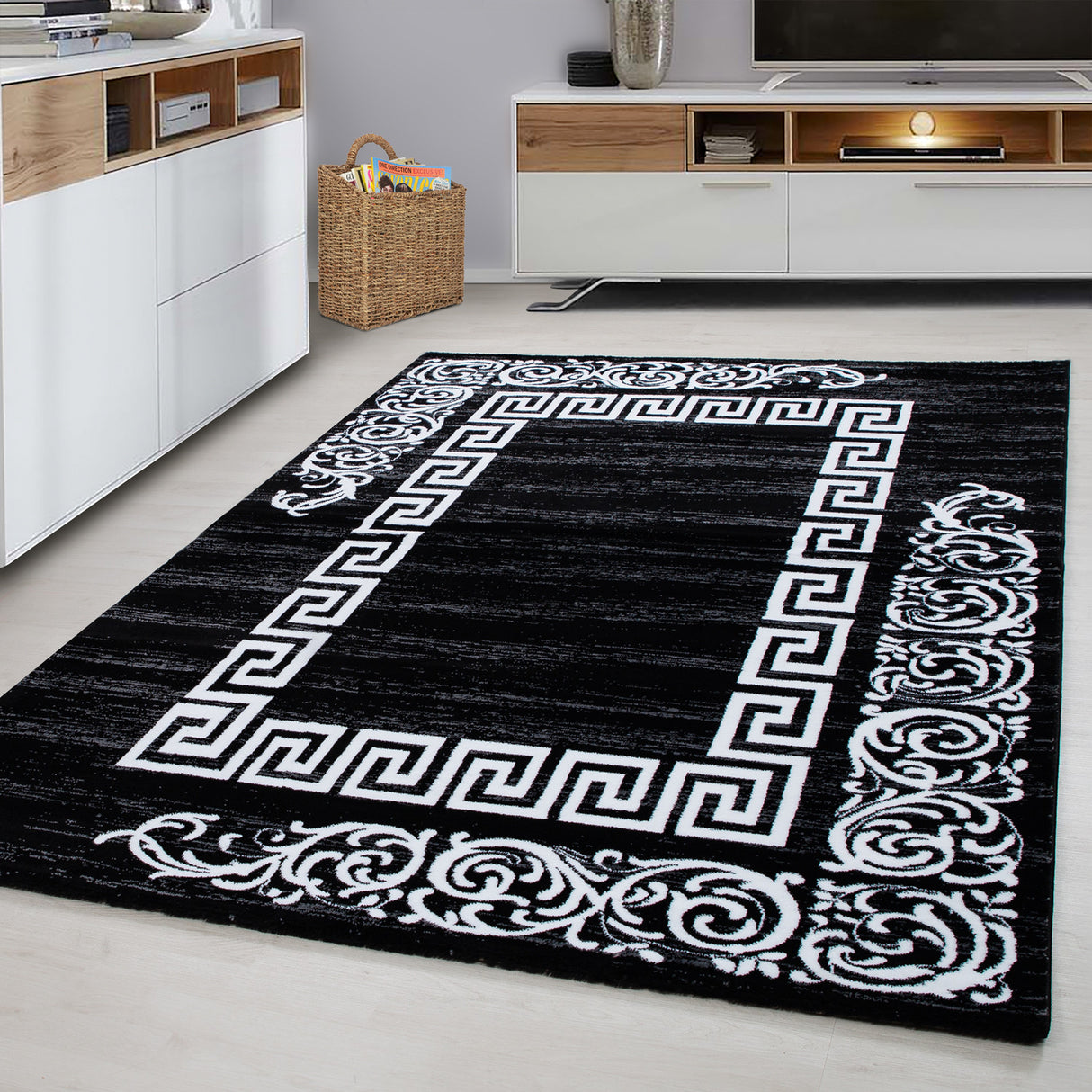 Carisma 6620 Schwarz – Moderner Uni Teppich mit zeitlosem Design
