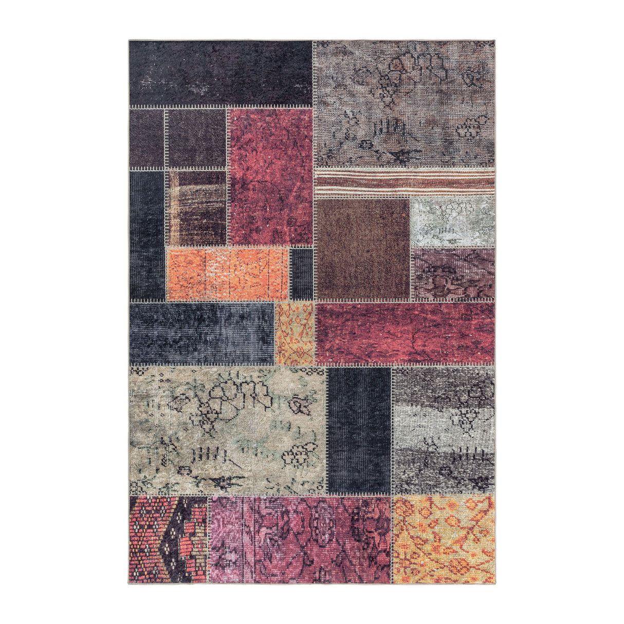 Mosaik 4302 Multi – Moderner Uni Teppich mit zeitlosem Design