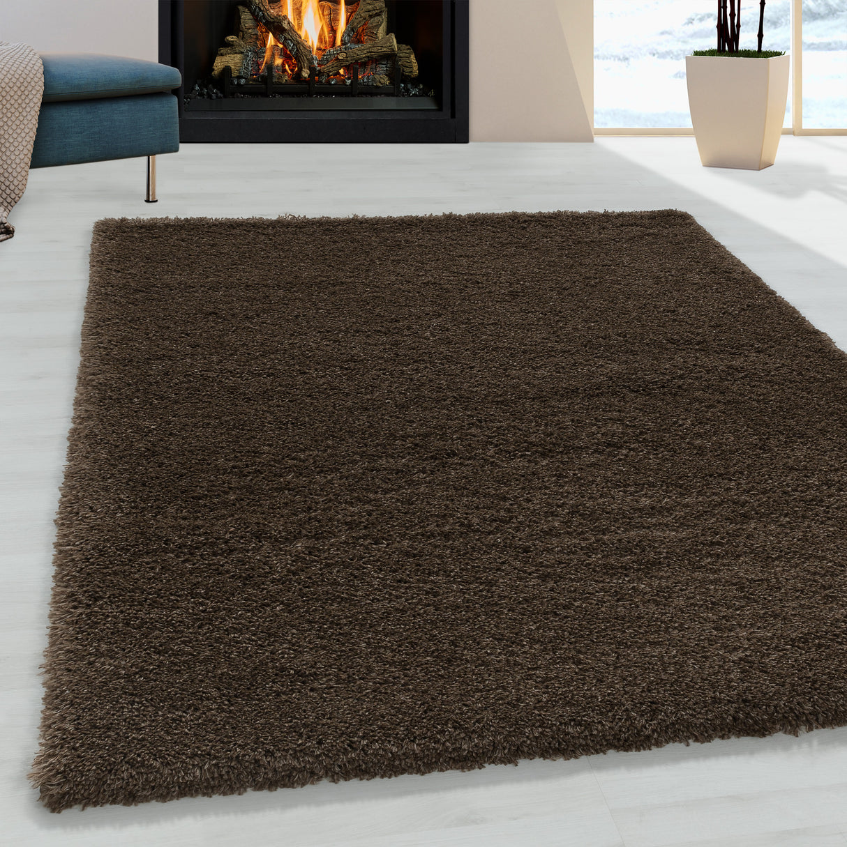 Flair 3500 Braun – Extra Hochflor Shaggy Teppich für maximalen Wohnkomfort