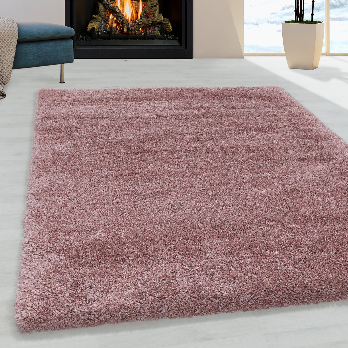 Flair 3500 Rosa – Extra Hochflor Shaggy Teppich für maximalen Wohnkomfort