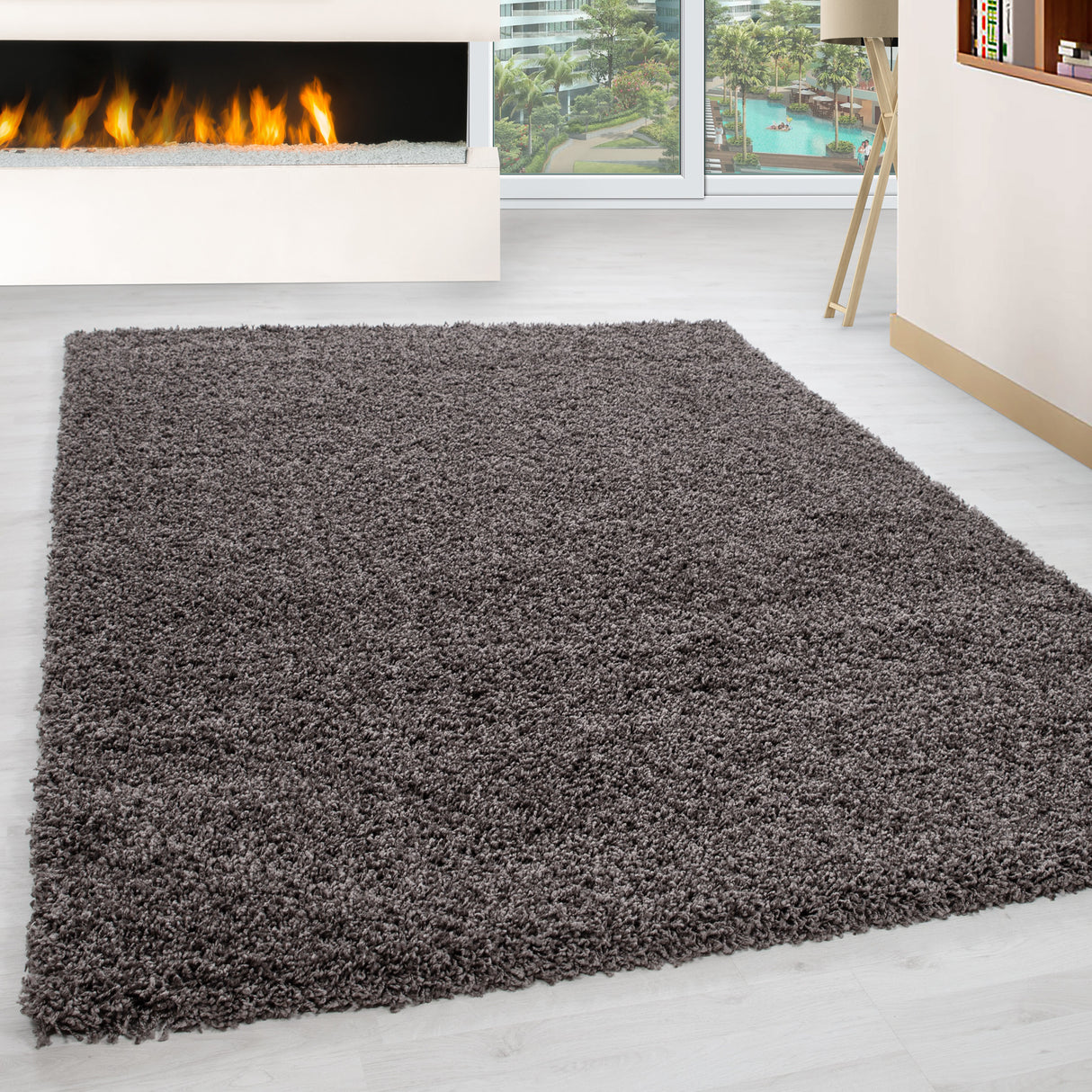 Dama 1500 Taupe – Lüks Yaşam Konforu İçin Uzun Tüylü Shaggy Halı