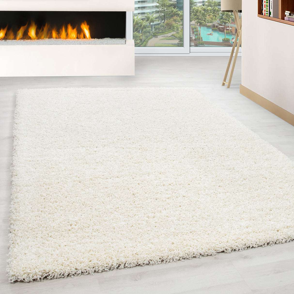 Dama 1500 Creme – Hochflor Shaggy Teppich für luxuriösen Wohnkomfort