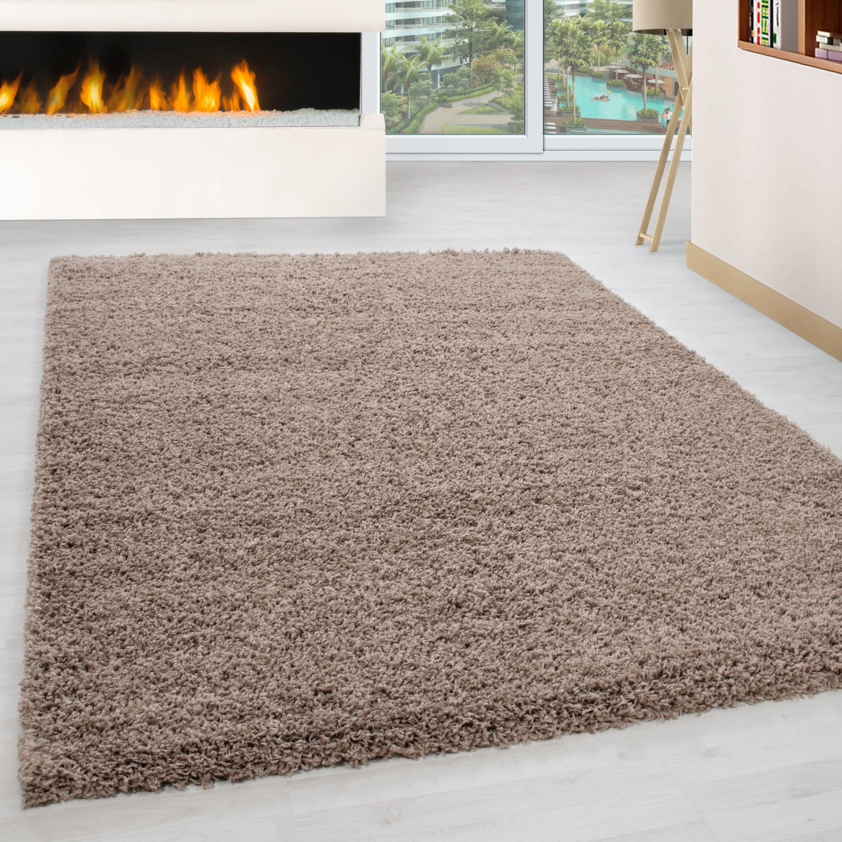 Dama 1500 Beige – Hochflor Shaggy Teppich für luxuriösen Wohnkomfort