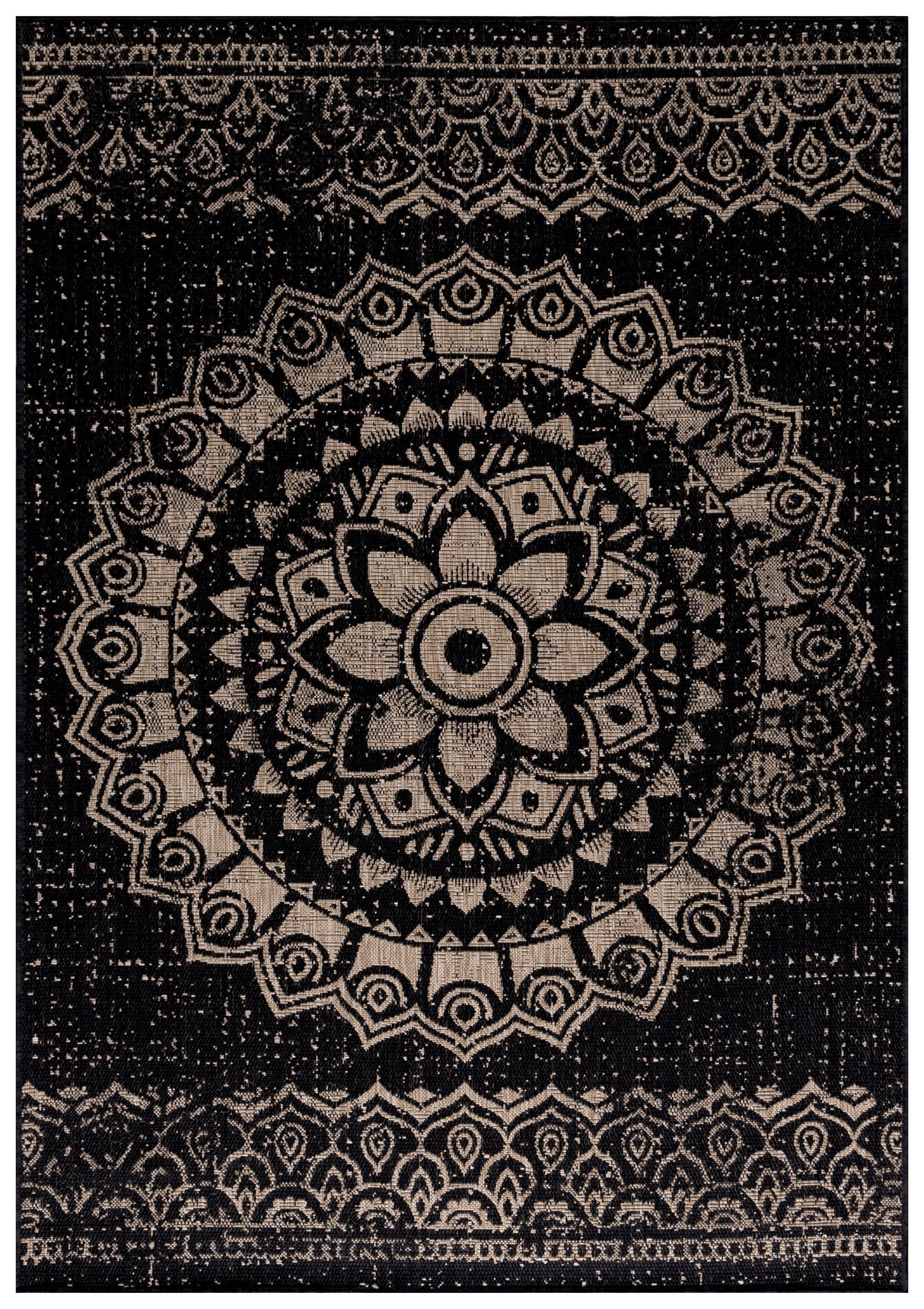 Sun 4417 Schwarz – Robuster Indoor- & Outdoor-Teppich für vielseitige Bereiche