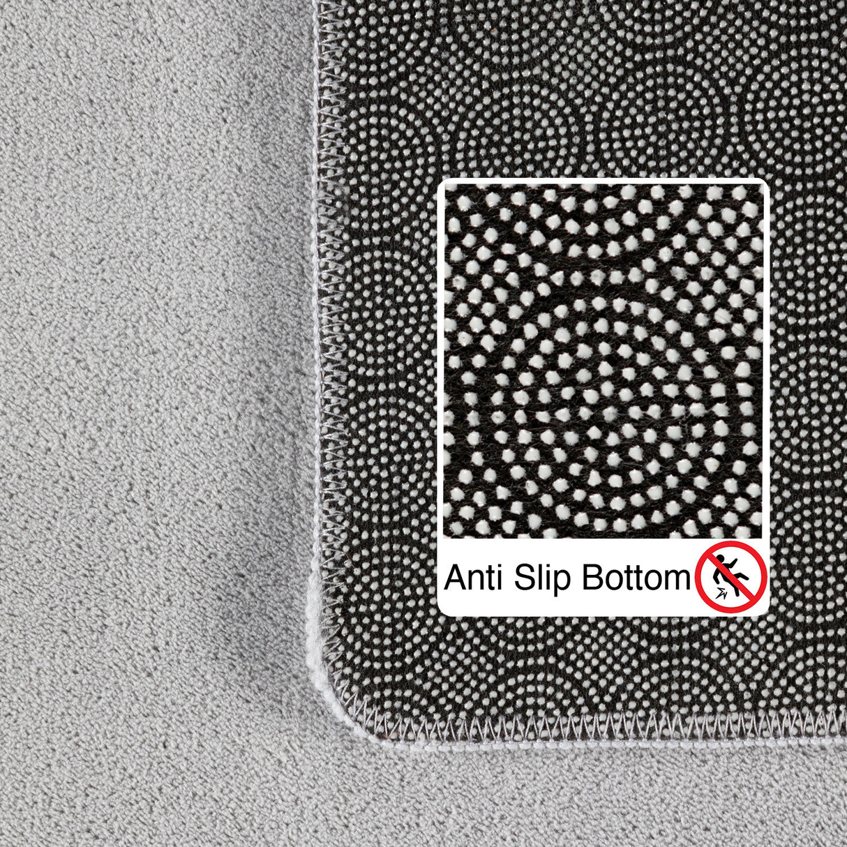 Laura 5400 Silber – Pflegeleichter Uni Teppich mit rutschfester Rückseite