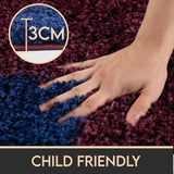 Ball 6001 Marineblau – Hochflor Shaggy Teppich für extra Komfort