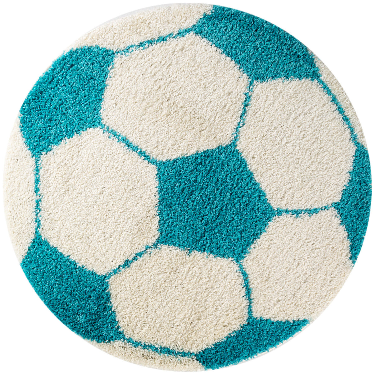 Ball 6001 Türkis – Hochflor Shaggy Teppich für extra Komfort