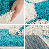 Ball 6001 Türkis – Hochflor Shaggy Teppich für extra Komfort