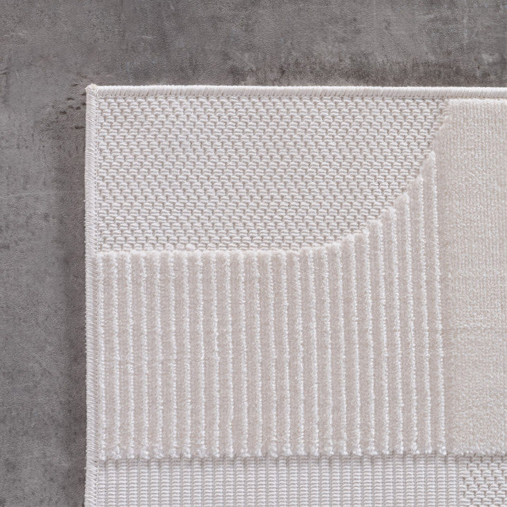 Belle 1651 Creme – 3D Effekt Teppich mit moderner Struktur