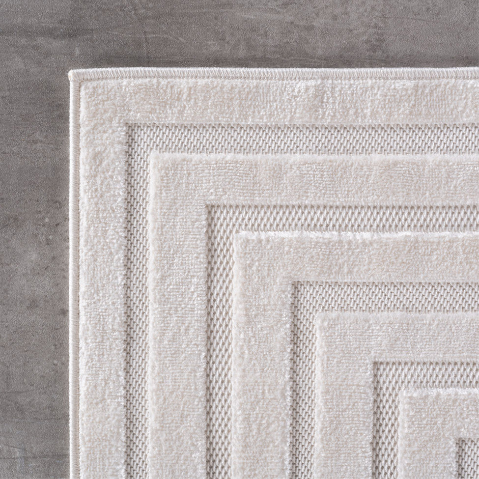 Belle 1653 Creme – 3D Effekt Teppich mit moderner Struktur