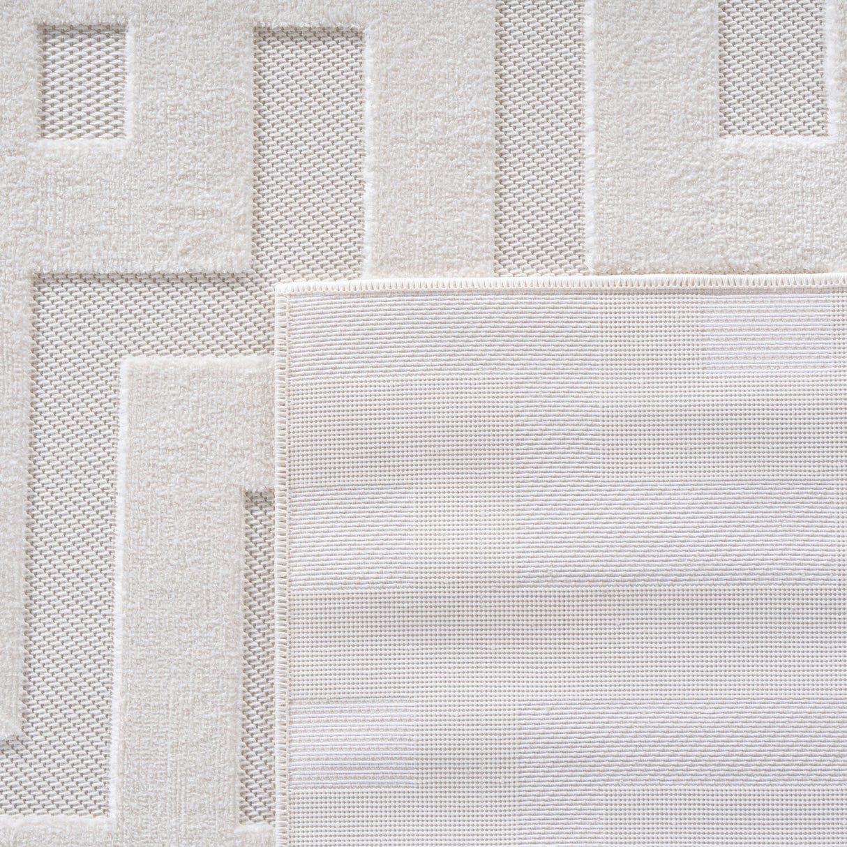 Belle 1656 Creme – 3D Effekt Teppich mit moderner Struktur