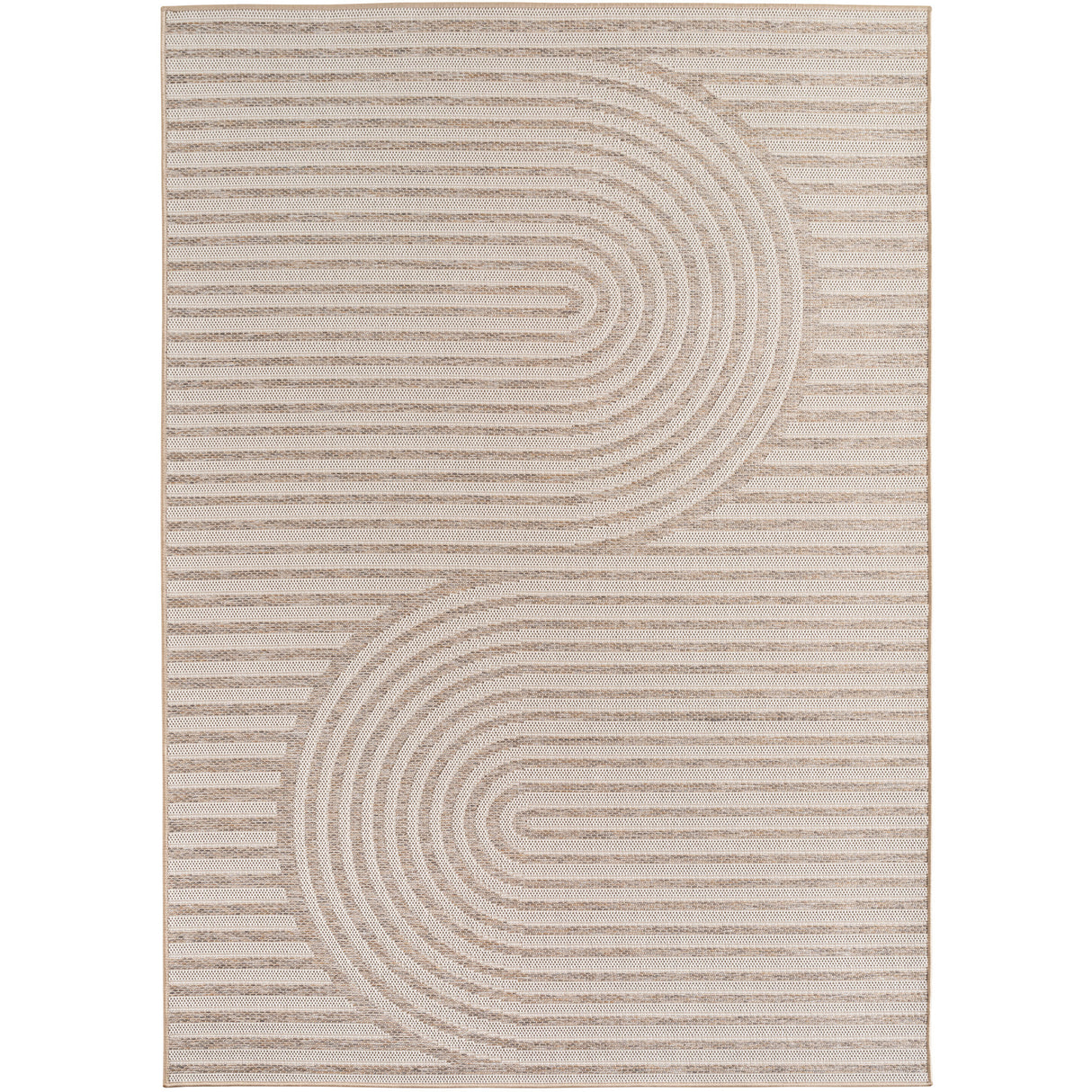 Arsen 1301 Beige – Wetterfester Teppich für Innen- & Außenbereiche