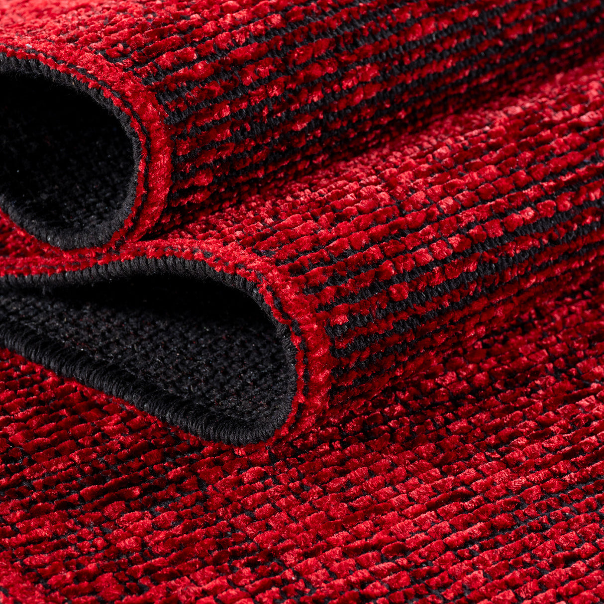 Zeno 1900 Rot – Moderner Uni Teppich mit zeitlosem Design