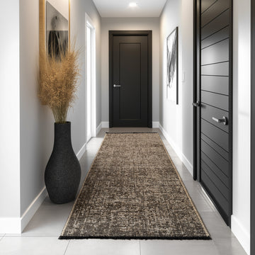 Zeno 1900 Braun – Moderner Uni Teppich mit zeitlosem Design