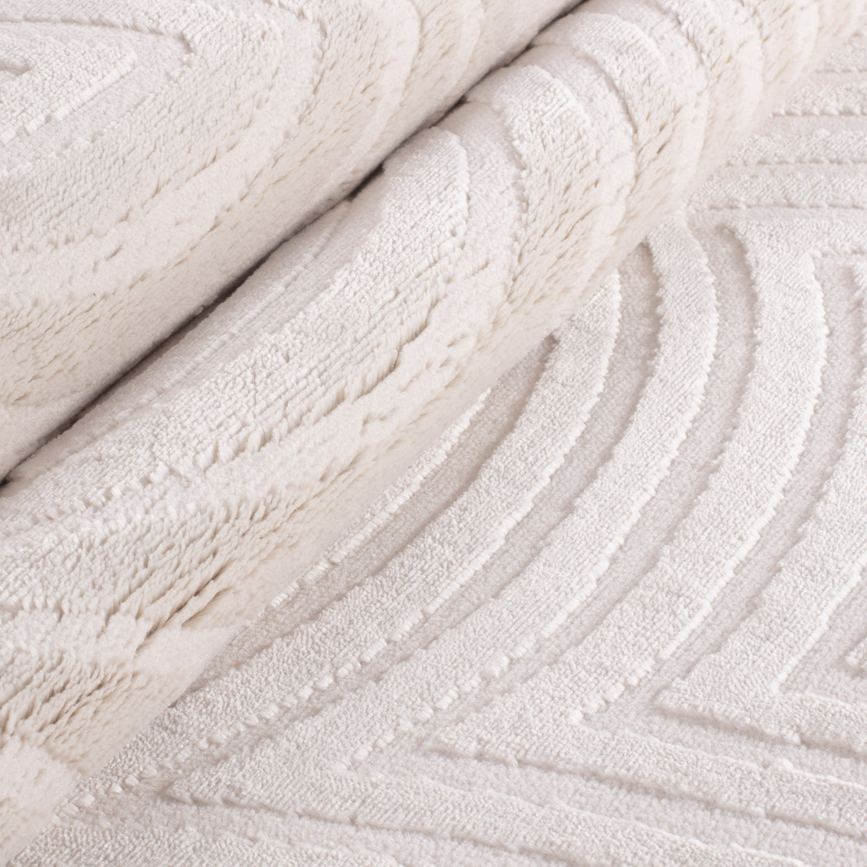 Bellino 1113 Creme – 3D Effekt Teppich mit moderner Struktur