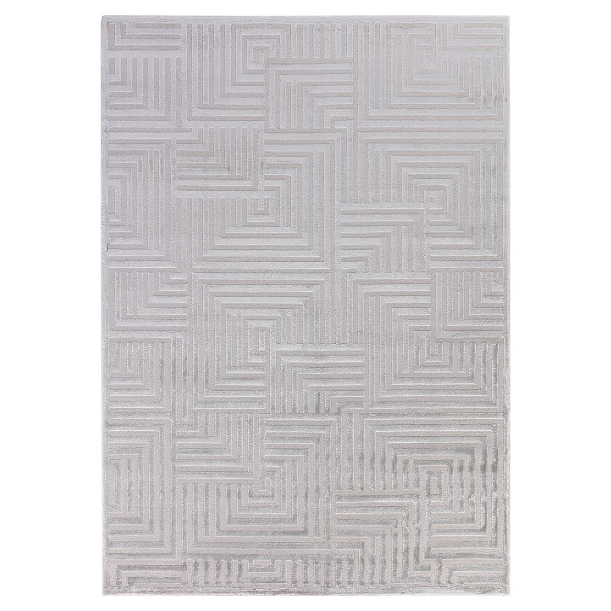 Bellino 1114 Silber – 3D Effekt Teppich mit moderner Struktur