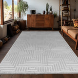 Bellino 1114 Silber – 3D Effekt Teppich mit moderner Struktur