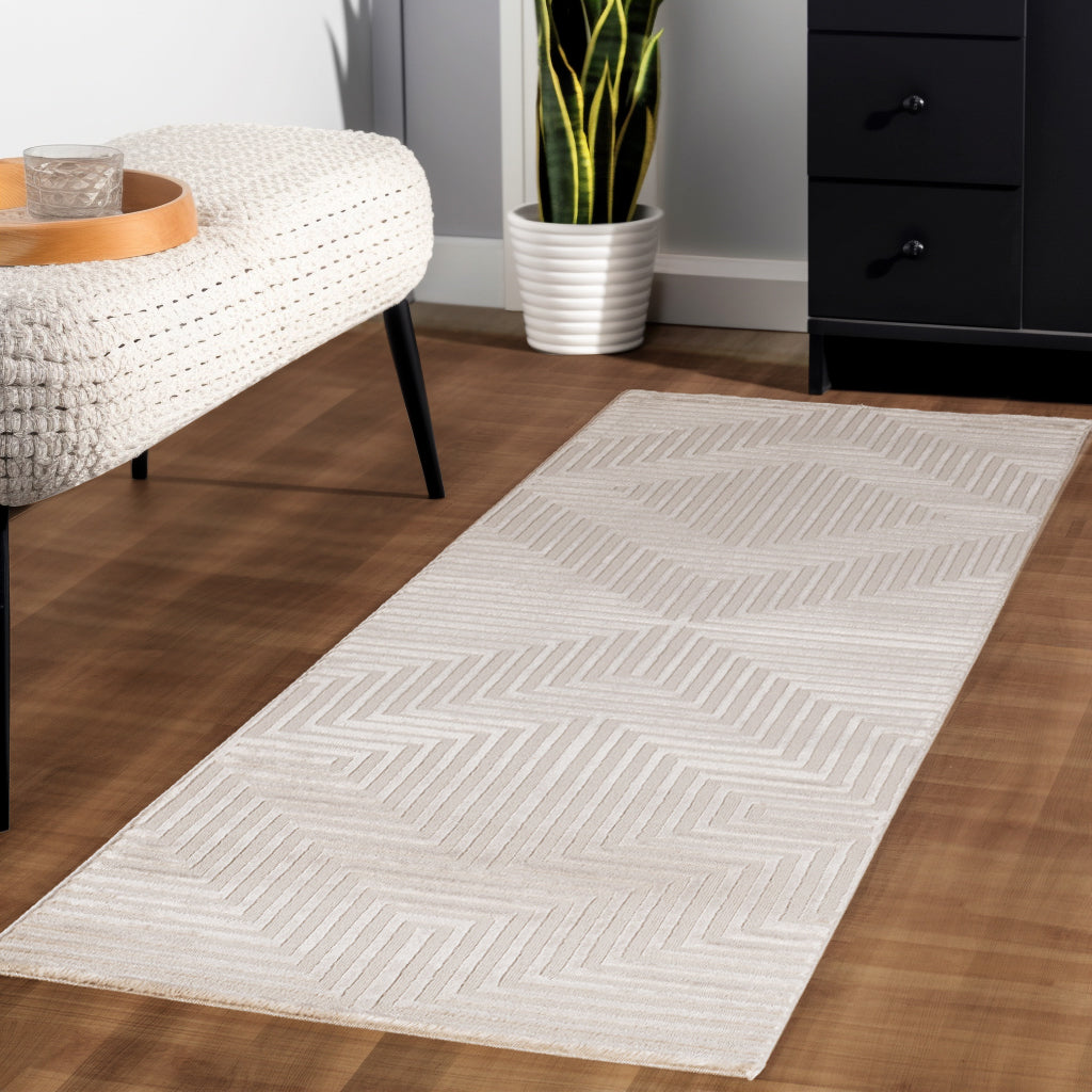 Bellino 1115 Beige – 3D Effekt Teppich mit moderner Struktur